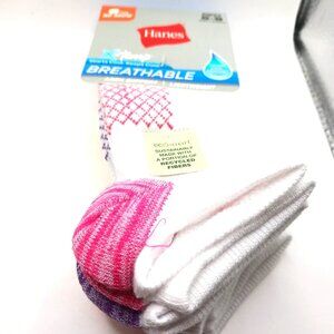 Hanes Women's Socks X Temp Breathable Socks 6 Pairs Size 5 To 9 New with Tags